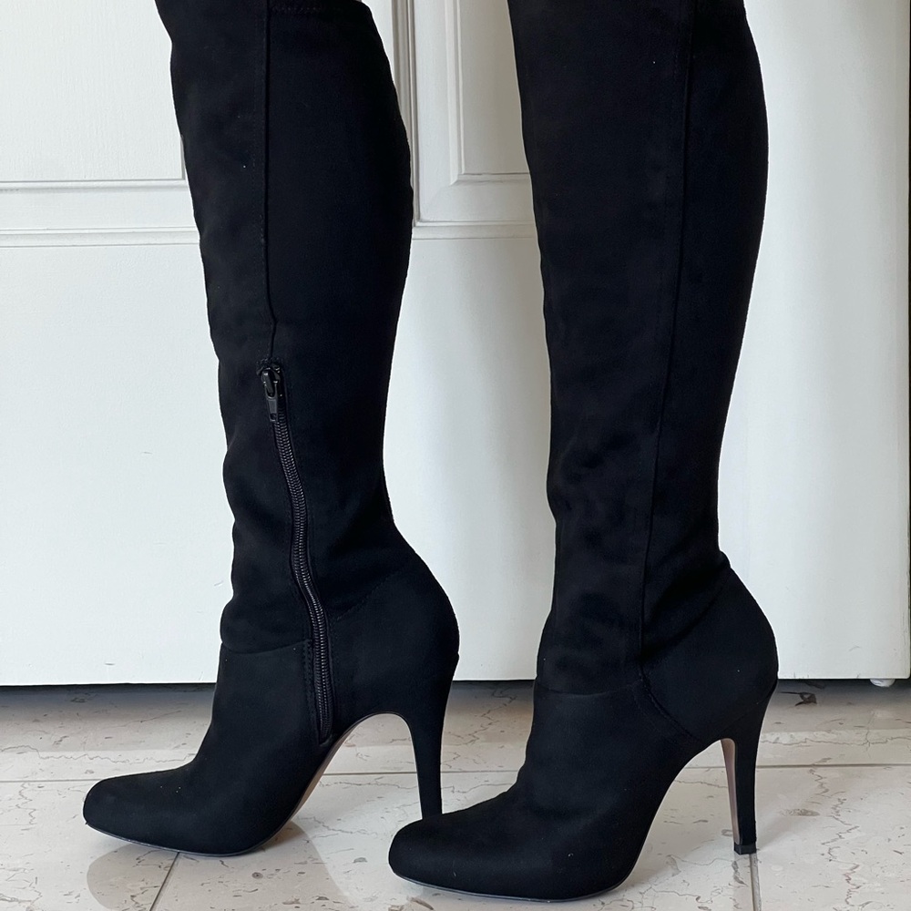 Black Knee-High Boots